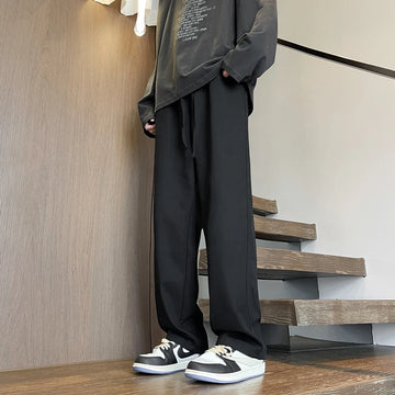 Aidase Men's Pants Retro Ankle Length Casual Cotton Pant Male Elastic Waist Loose Pant Man aidase-shop